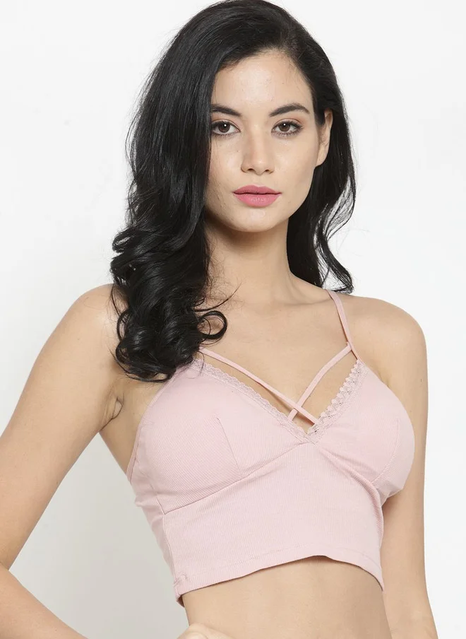 PRIZO PRIZO Women Striped Full Coverage Lightly Padded Bralette Top Bra